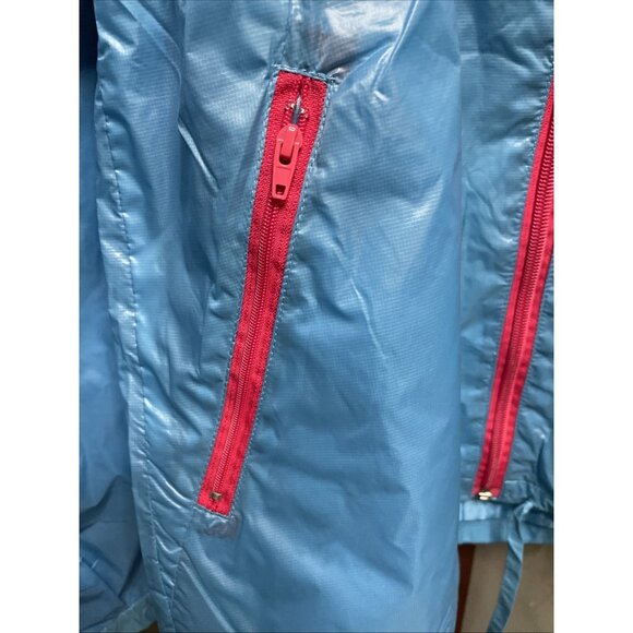STUSSY GIRLS Y2K Women’s Blue Nylon Windbreaker Jacket Full Zip Up Size S NWT - Picture 4 of 12